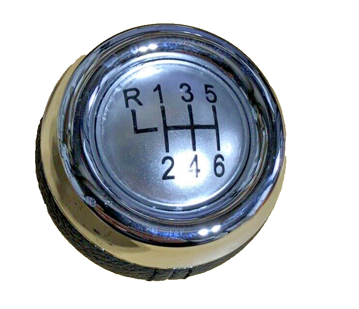 MINI 6 Speed Gear Shift Knob Soft Leather Silver Shift Pattern R55 R56 R57 R6012