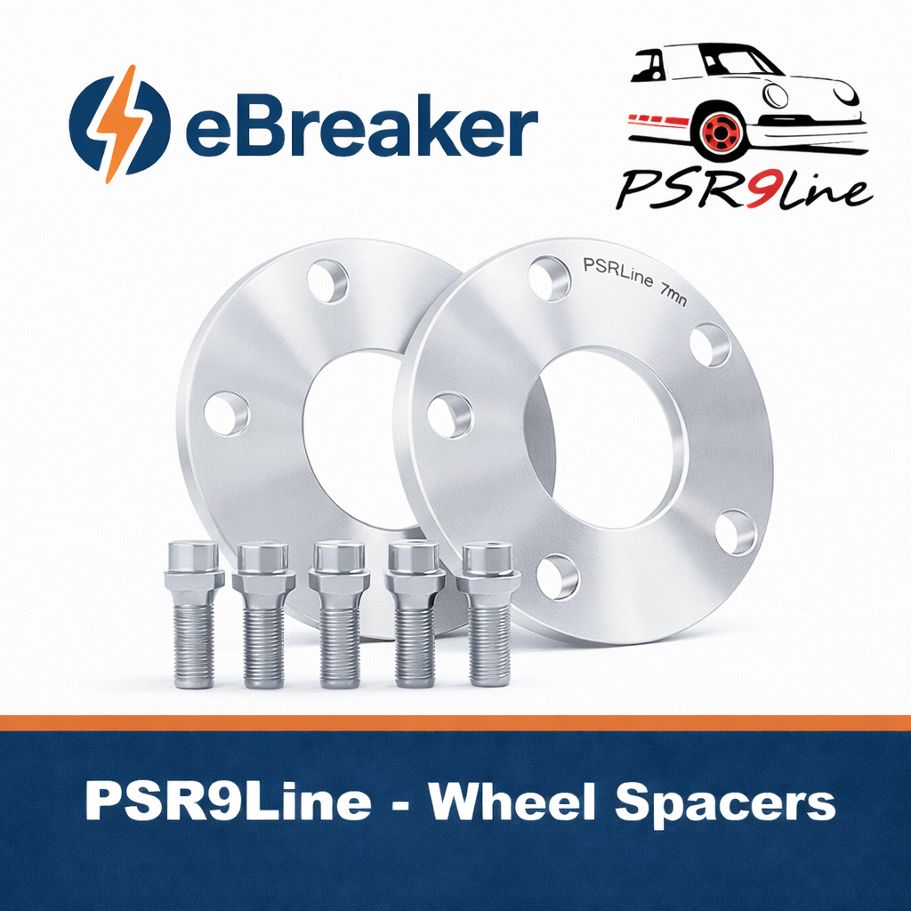 PORSCHE 7mm Wheel Spacers 5x130 With Extended AM Bolts  Precision Fit in Silver0