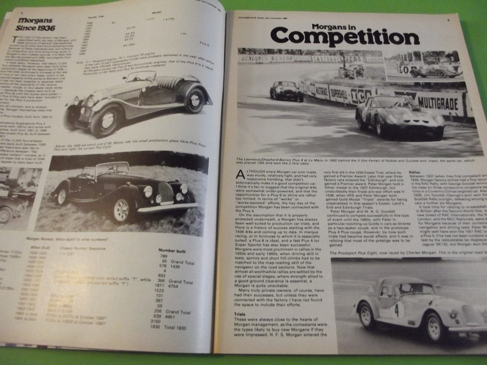 THOROUGHBRED AND CLASSIC CARS MAGAZINE NOVEMBER 1980 #C42