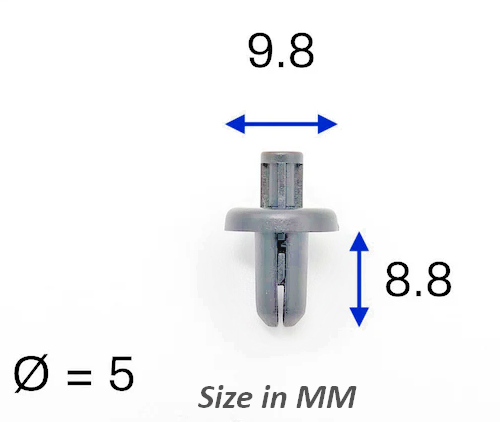 5mm Plastic Rivet Trim Clips x5 Honda Yamaha Suzuki Kawasaki Bike Fairing Panel1