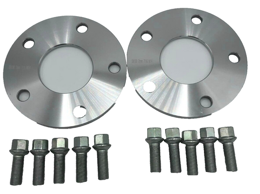 Porsche Wheel Spacers 7mm + Extended AF Bolts Set Of 2 in Silver 5x130 PSR9Line0