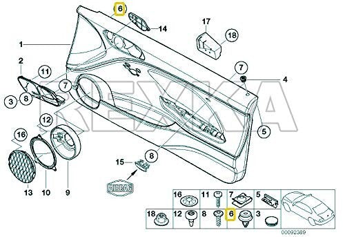 BMW Interior Trim Clips White # 51437001491 Fits Many Models 1998 - 2021 Qty 1510