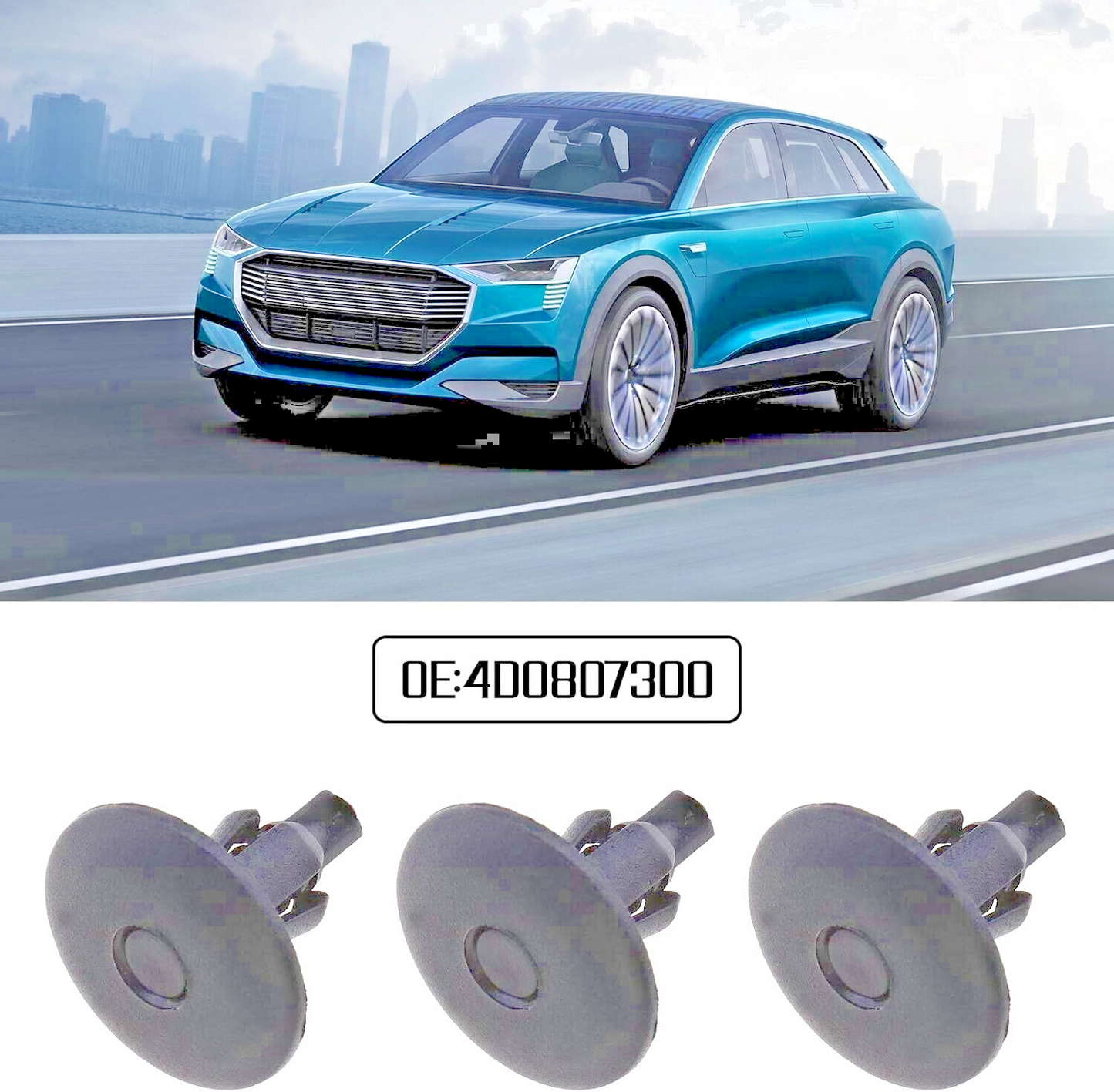 AUDI Push Fit Rivet Trim Panel Clips  A2 A4 A5 A8 Q3 Q5 Q7 Q8 TT # 4D0807300 x5.21