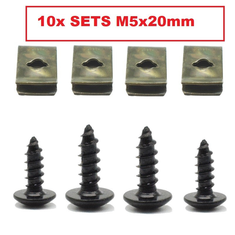 Trim Panel Undertray Splashguard Speed Fastener Self Tapping Screws U Clips x101