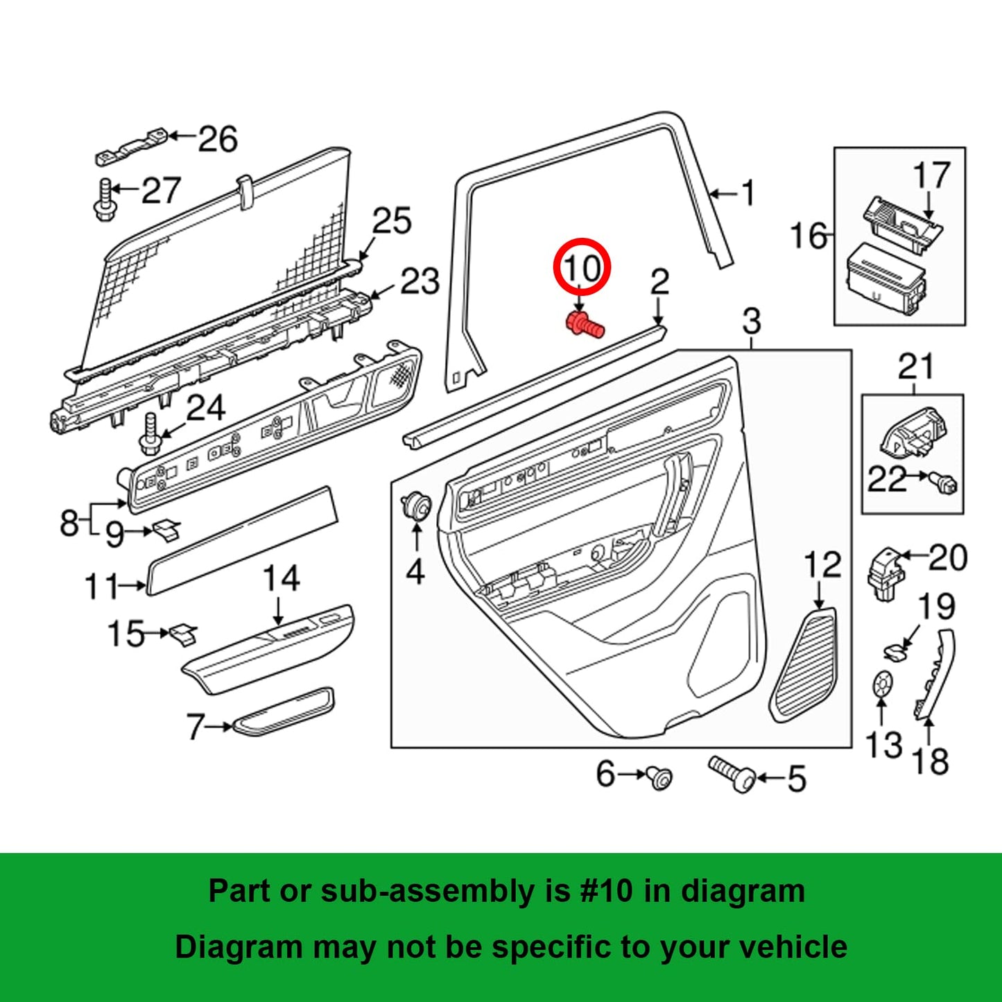 VW Audi SEAT Skoda Porsche Small Interior Trim Torx Screw N10415903
