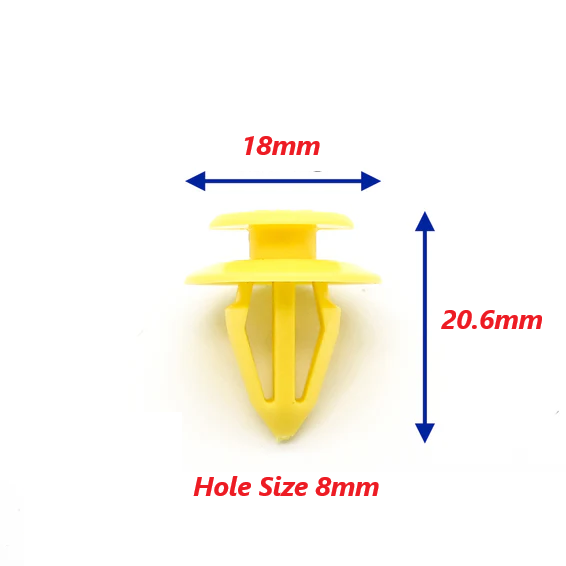 Yellow Door Card & Interior Trim Panel Clip - VAG Ford Land Rover - 7M0867299K