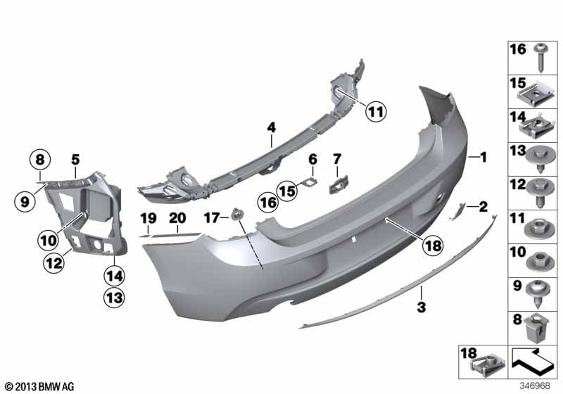 BMW MINI C-Clip Sheet Metal Nut Clamps - Fender Liner Undertray 51717065773
