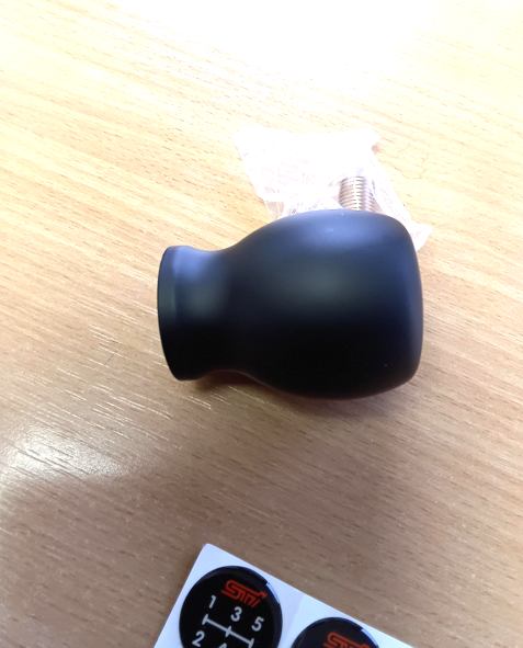Black Subaru Impreza WRX STI Duracon Style Gear Knob 5 / 6 Speed R-Down Direct Fit