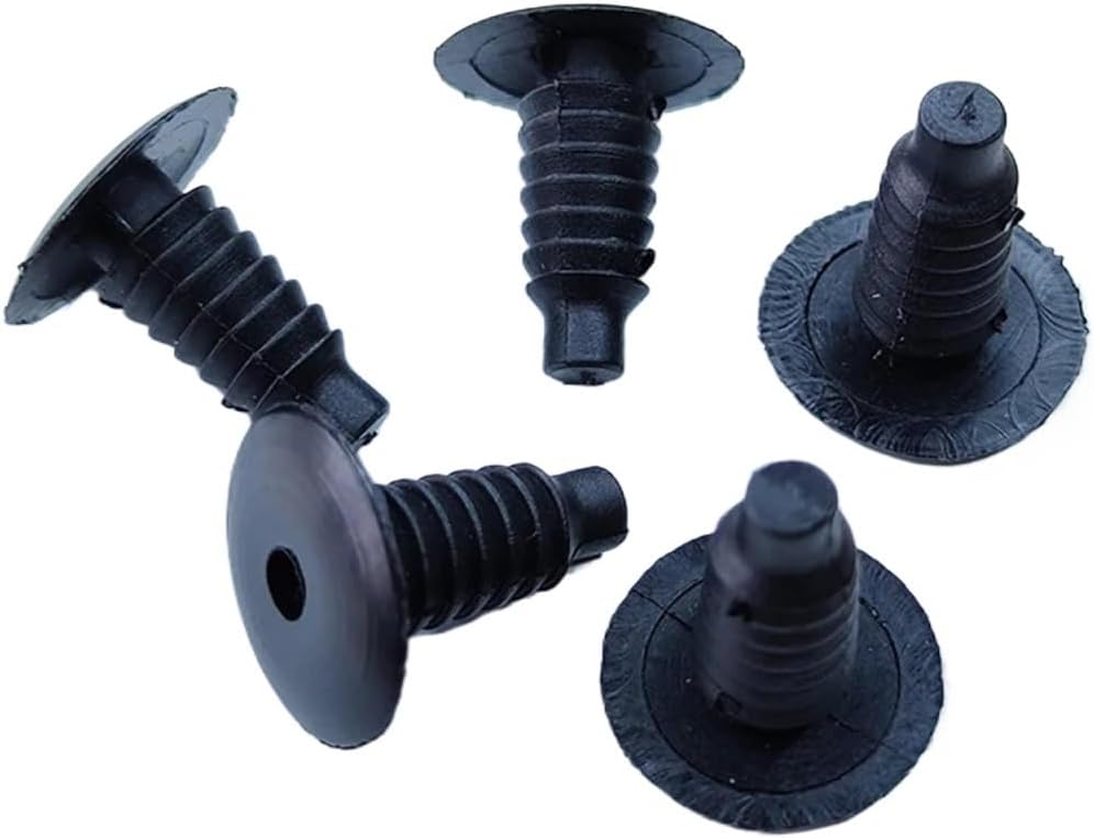 Universal 8mm Fat Fir Tree Push Fit Trim Clip - Black Panel Fastener