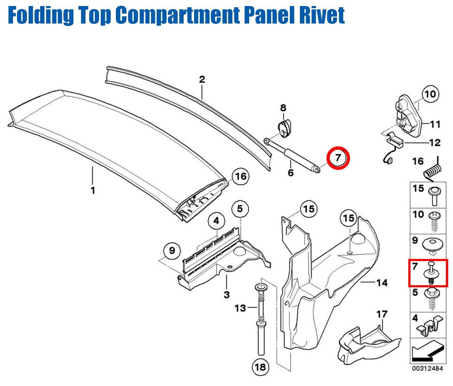 BMW Body Trim Expanding Rivet - Arch Liner & Splash Tray Clip 51471919209