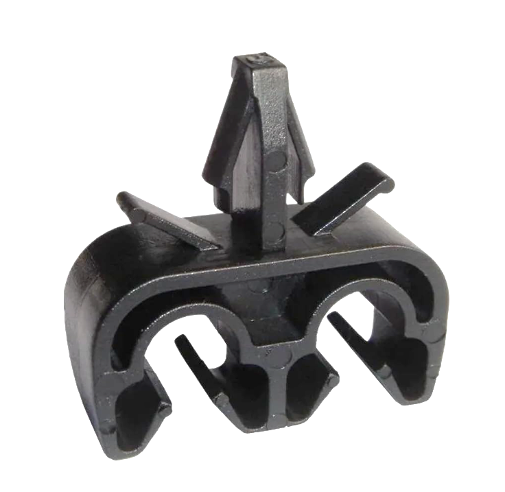 Twin Pipe & Cable Holding Clip - Brake, Fuel & Electrical Lines up to 7mm