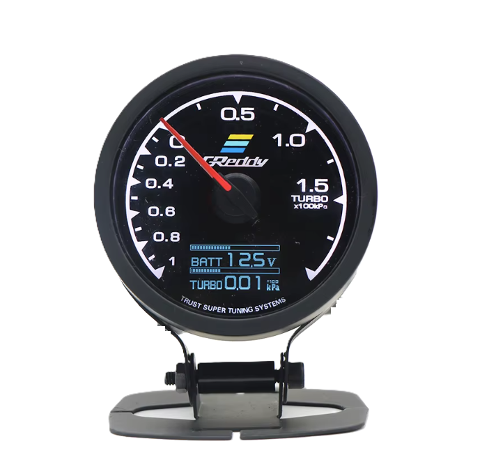 Turbo Boost & Vacuum Gauge  Complete Kit With Hardware – 7 Colour Illumination Digital Monitor 60mm