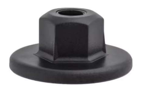 Écrous hexagonaux à embase en plastique noir pour automobile M5 x 0,8 - Hexagone de 11 mm, embase de 22 mm