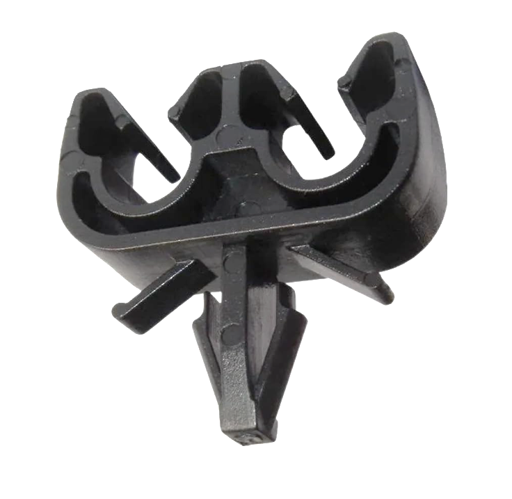 Twin Pipe & Cable Holding Clip - Brake, Fuel & Electrical Lines up to 7mm
