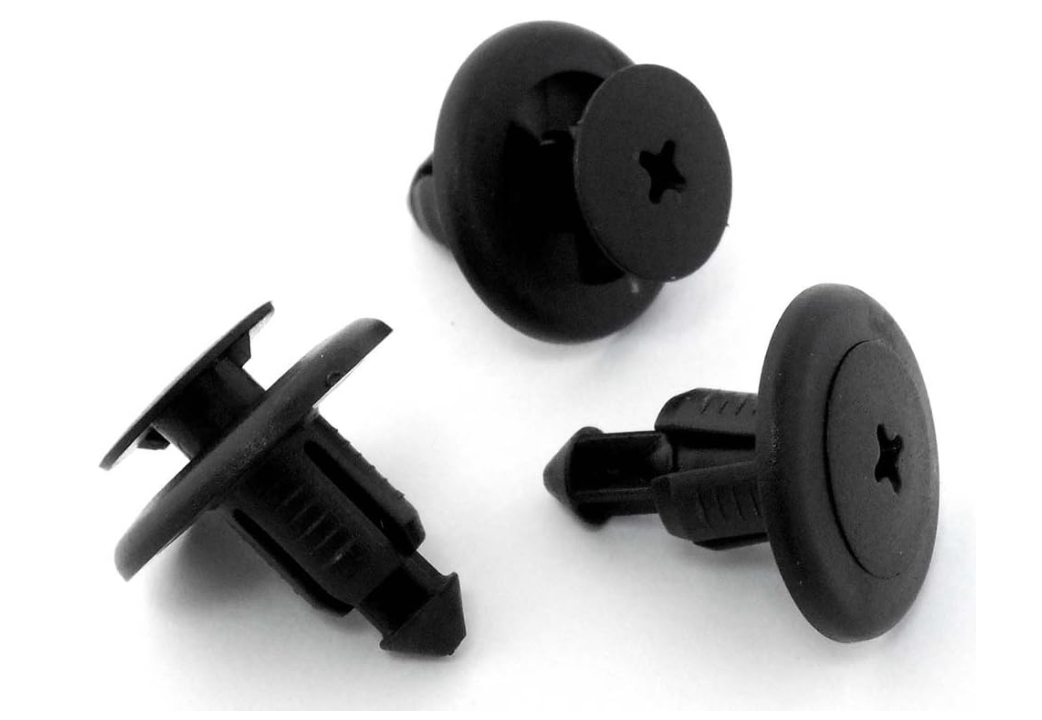 Mazda Subaru 8mm Easy Release Push Fit Plastic Rivet Trim Clips