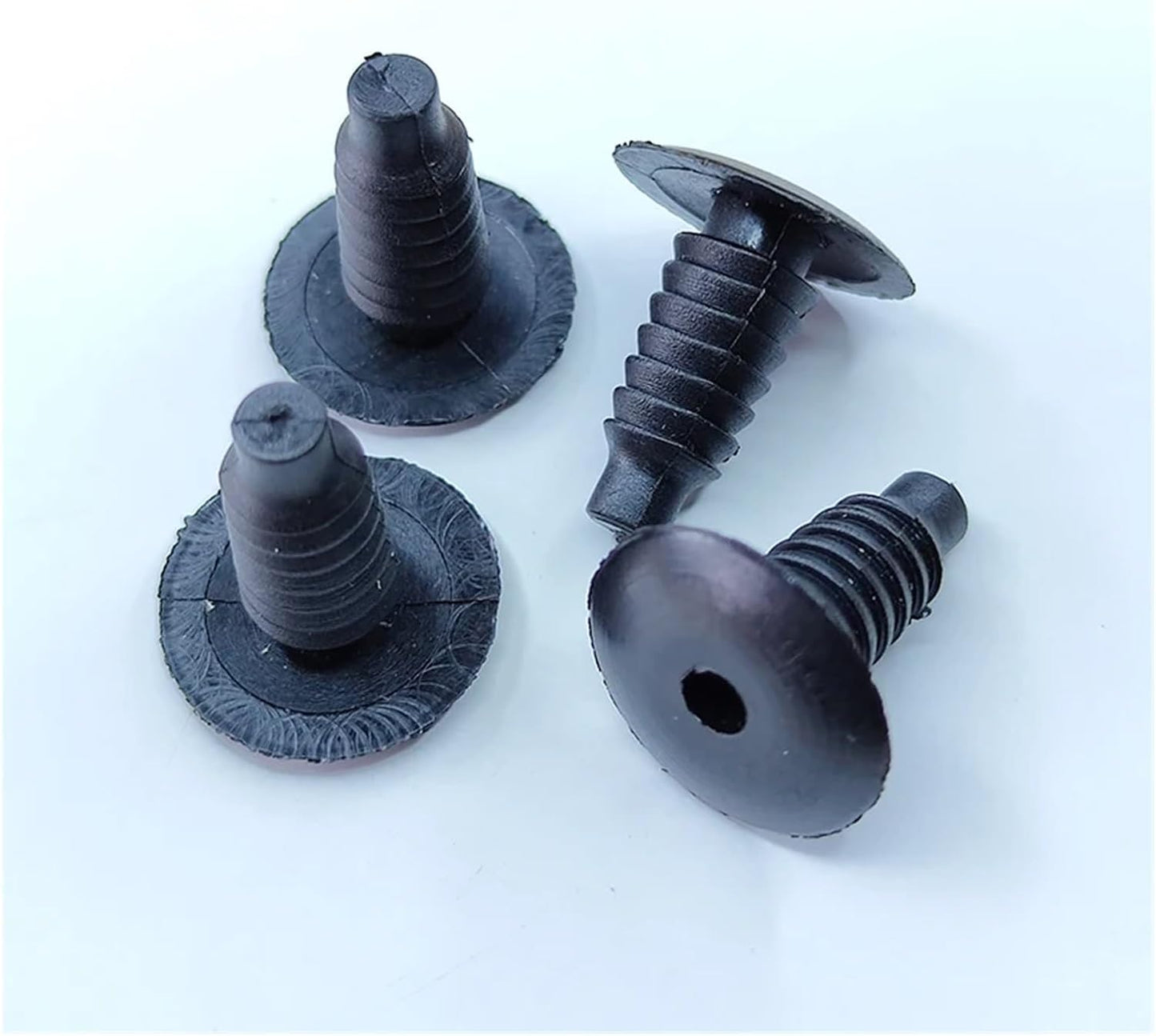 Universal 8mm Fat Fir Tree Push Fit Trim Clip - Black Panel Fastener