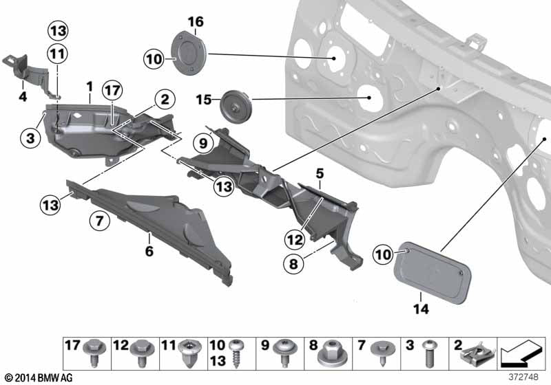 BMW & MINI Insulated Trim Panel Grommet - Square Hole Clip 51127046911