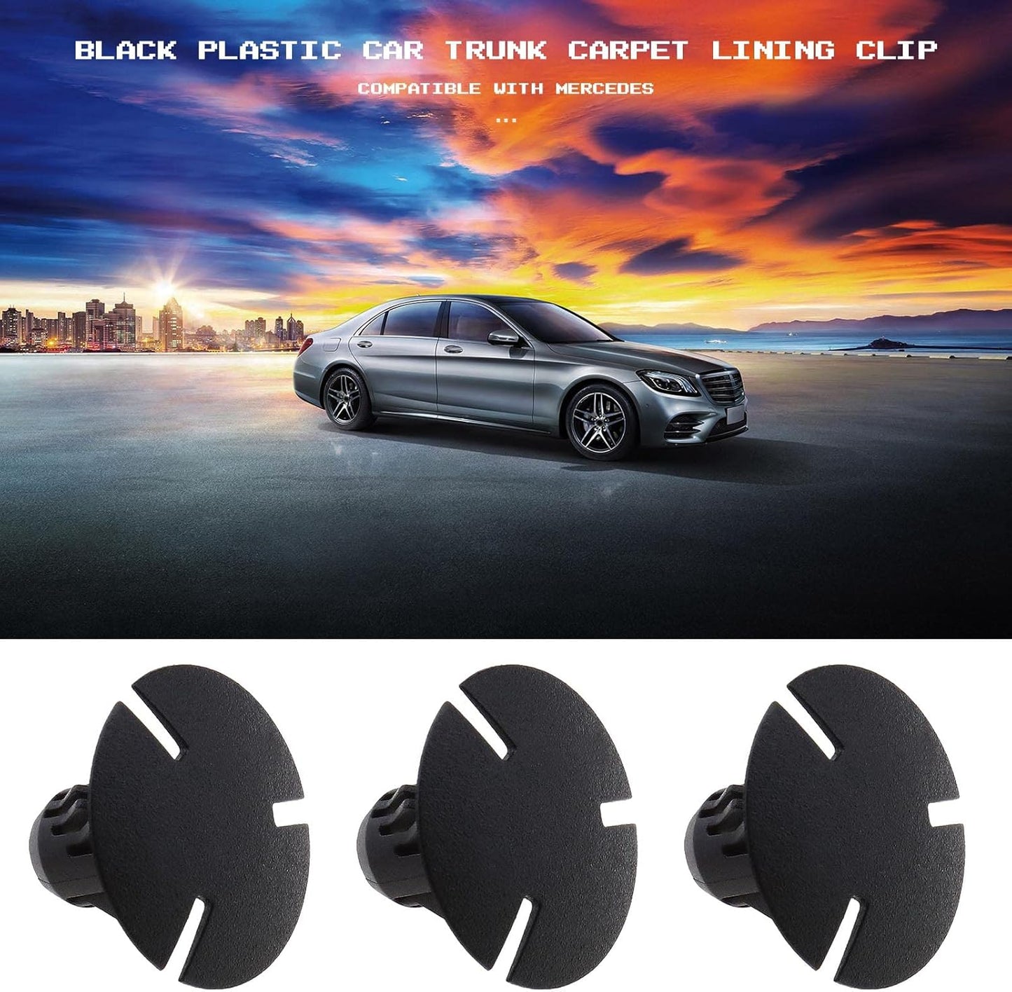 Mercedes Black Trim Panel Retainer Clip - Boot Liner Fastener A0009914795