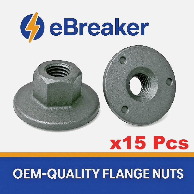 Écrous hexagonaux à embase en plastique noir pour automobile M5 x 0,8 - Hexagone de 11 mm, embase de 22 mm