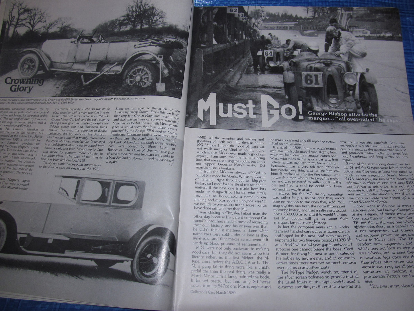 1980 MARCH COLLECTORS CAR MAGAZINE /  TRIUMPH NAPIER JOWETT #bk16