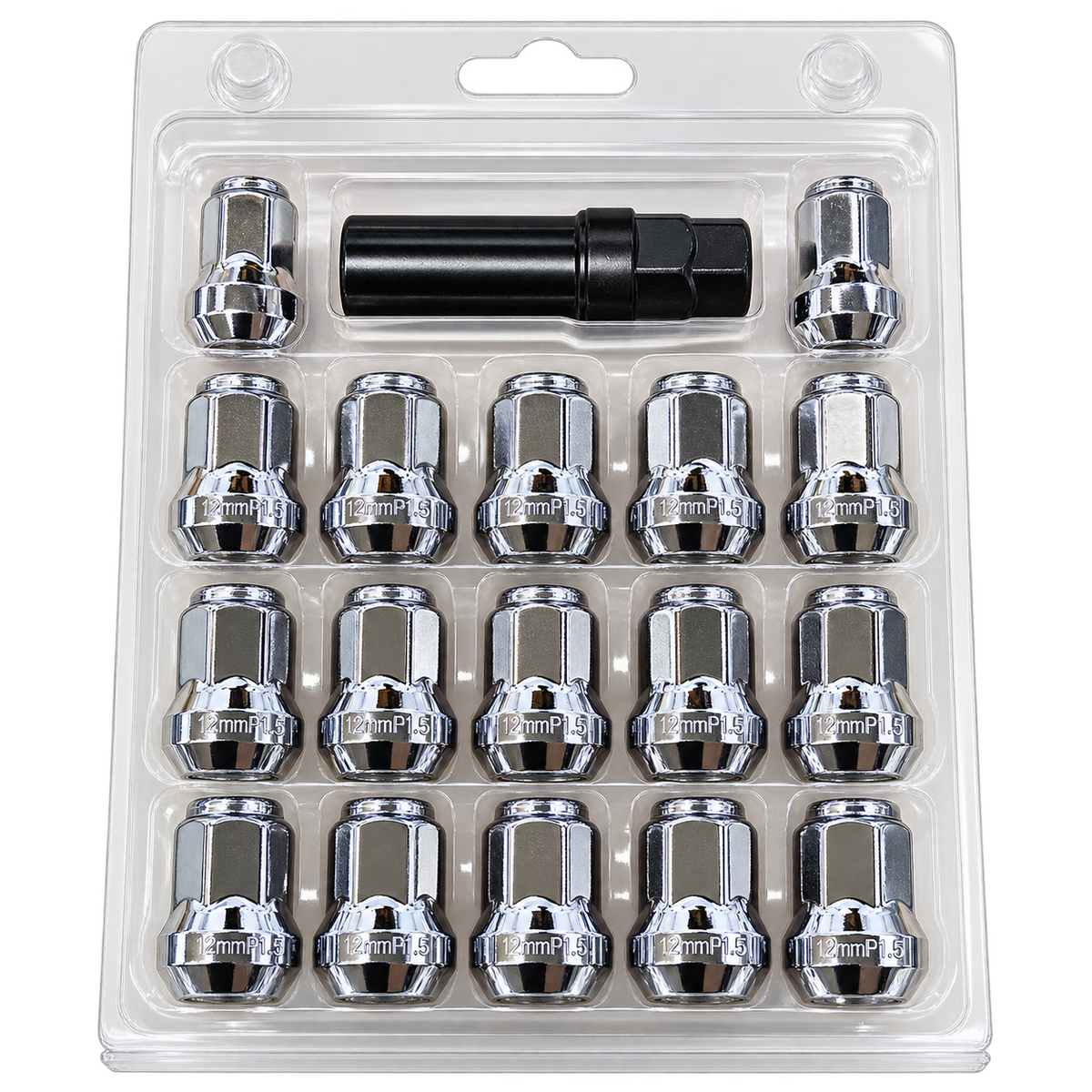 TOPFIT Super Lock Nuts 7-sided security wheel nuts with key adaptor
