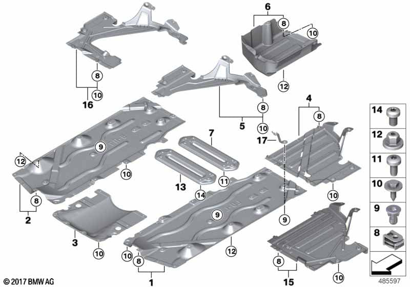 BMW & MINI Plastic Bodywork C-Clip Screw Grommet - 07147311312