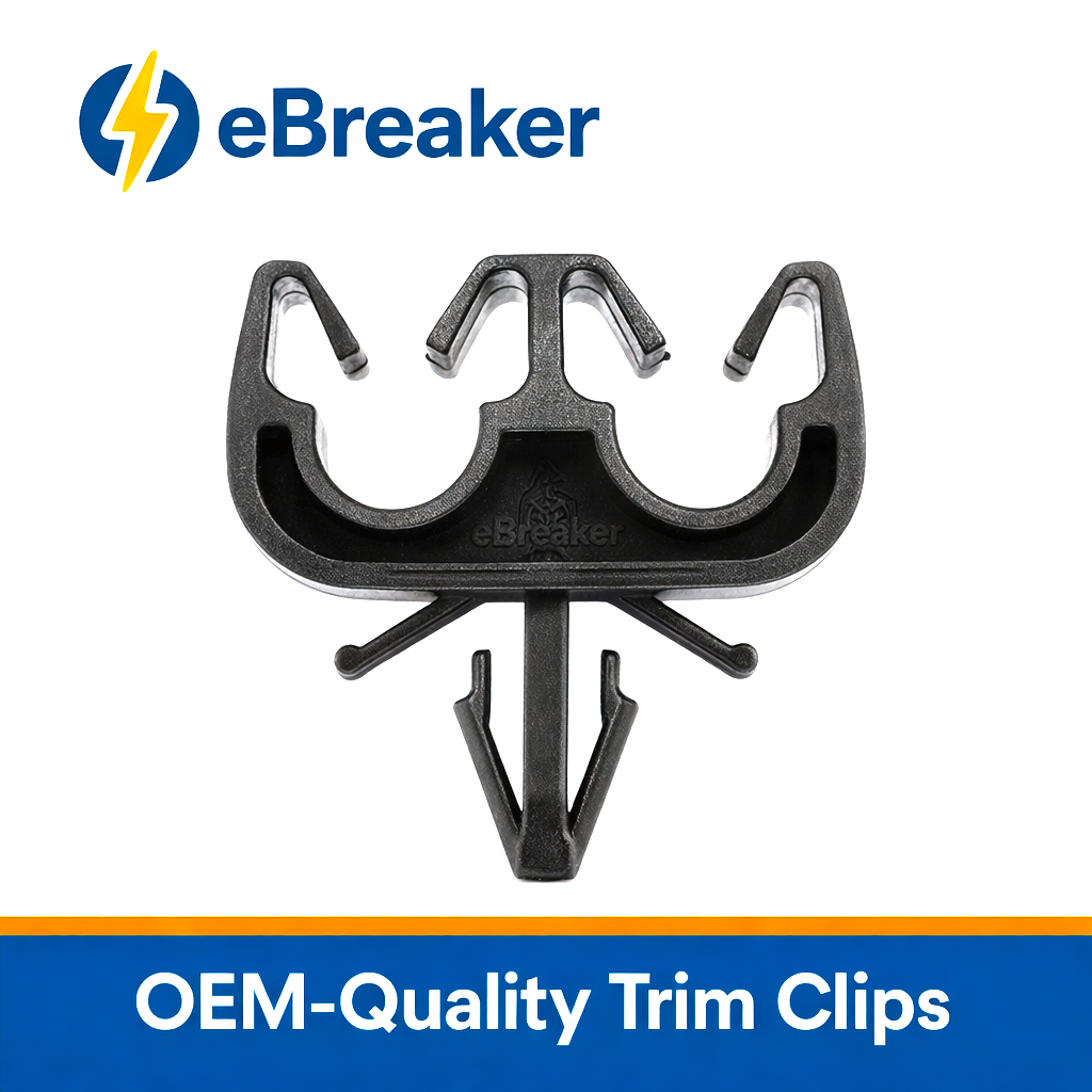 Twin Pipe & Cable Holding Clip - Brake, Fuel & Electrical Lines up to 7mm