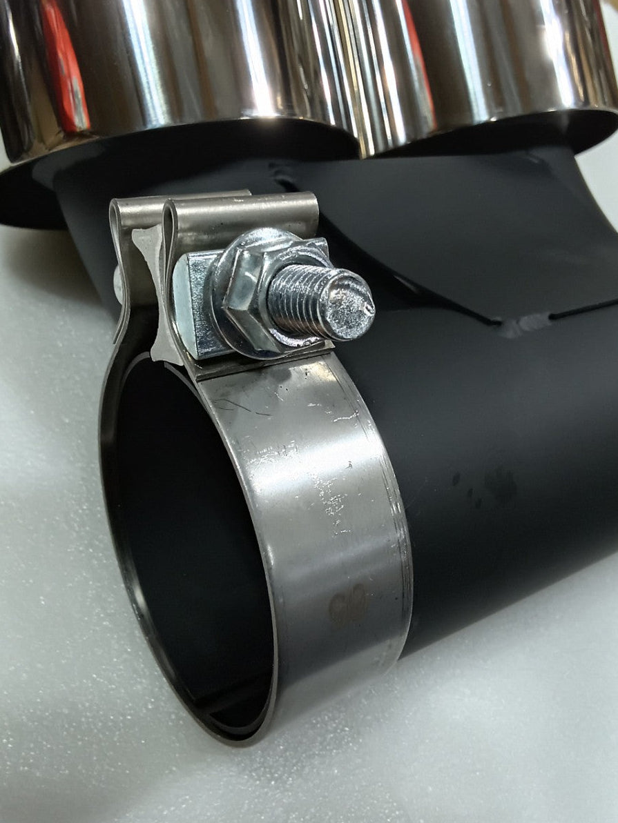 PSR9Line Porsche Boxster Cayman polished stainless twin exhaust tips original photo 1150