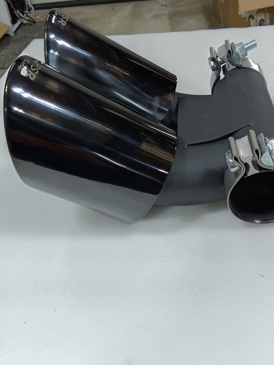 PSR9Line black Porsche Boxster Cayman twin exhaust tips detail view 1168