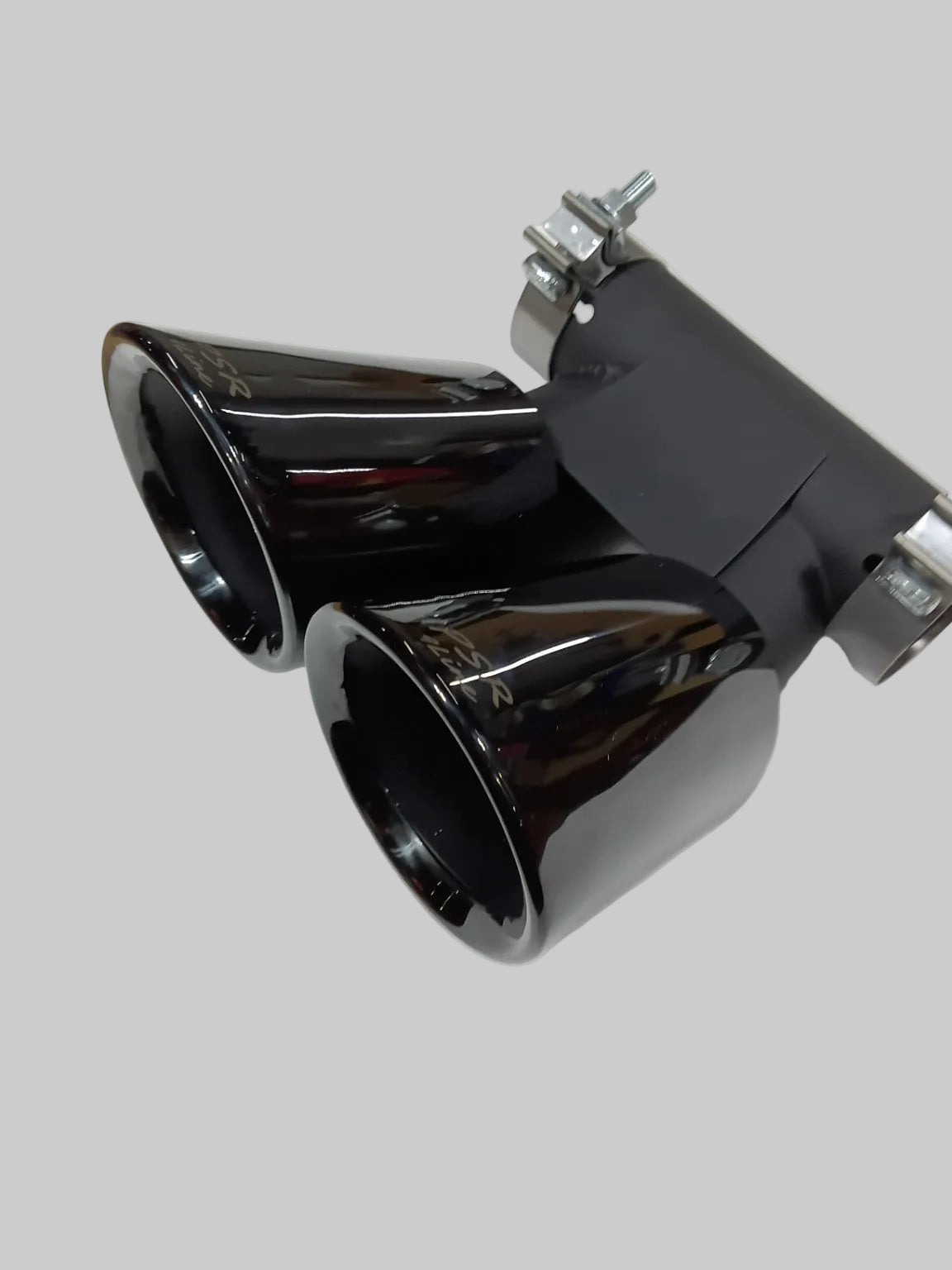 PSR9Line black Porsche Boxster Cayman twin exhaust tips detail view 1175