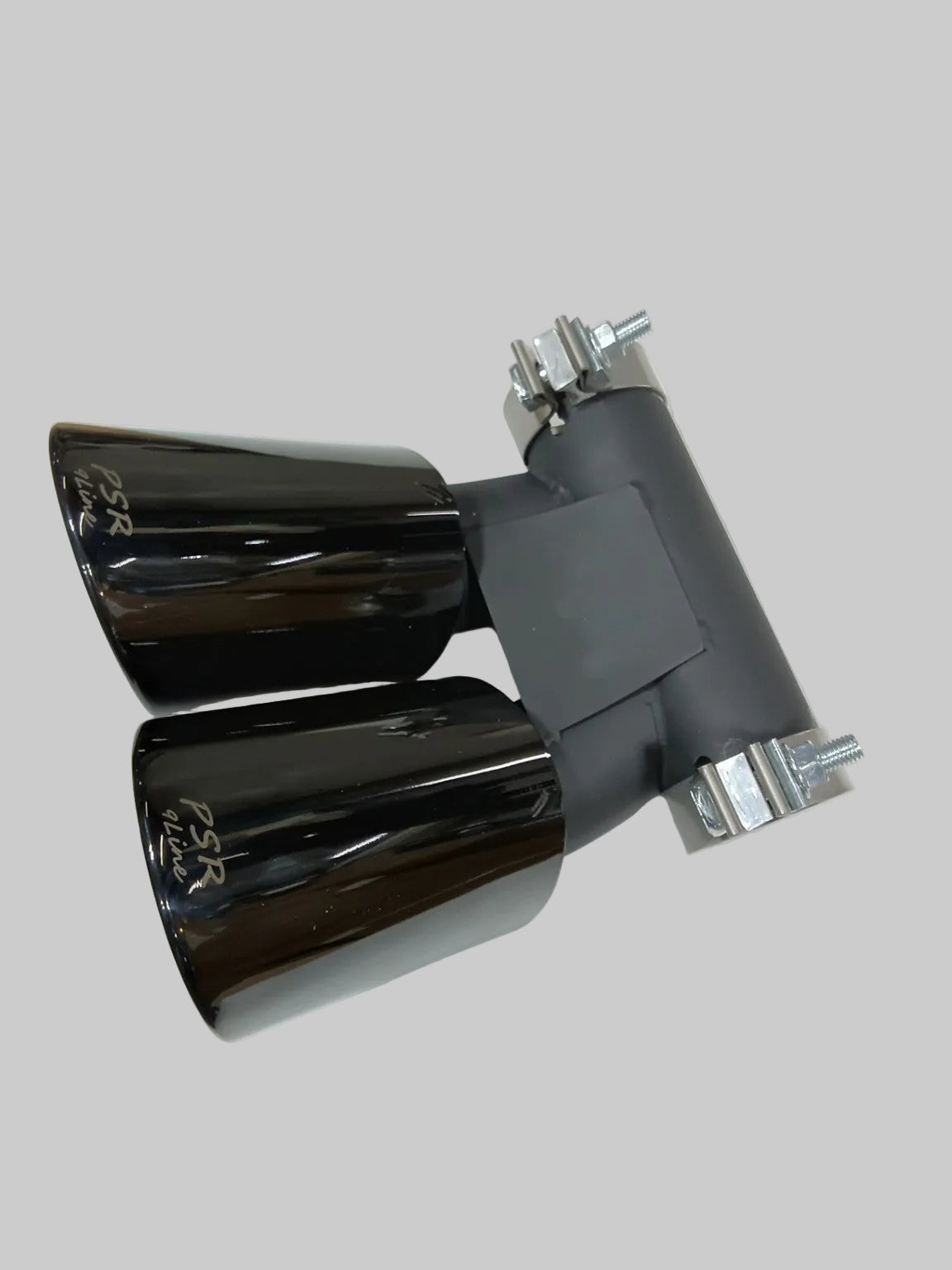 PSR9Line black Porsche Boxster Cayman twin exhaust tips detail view 1176