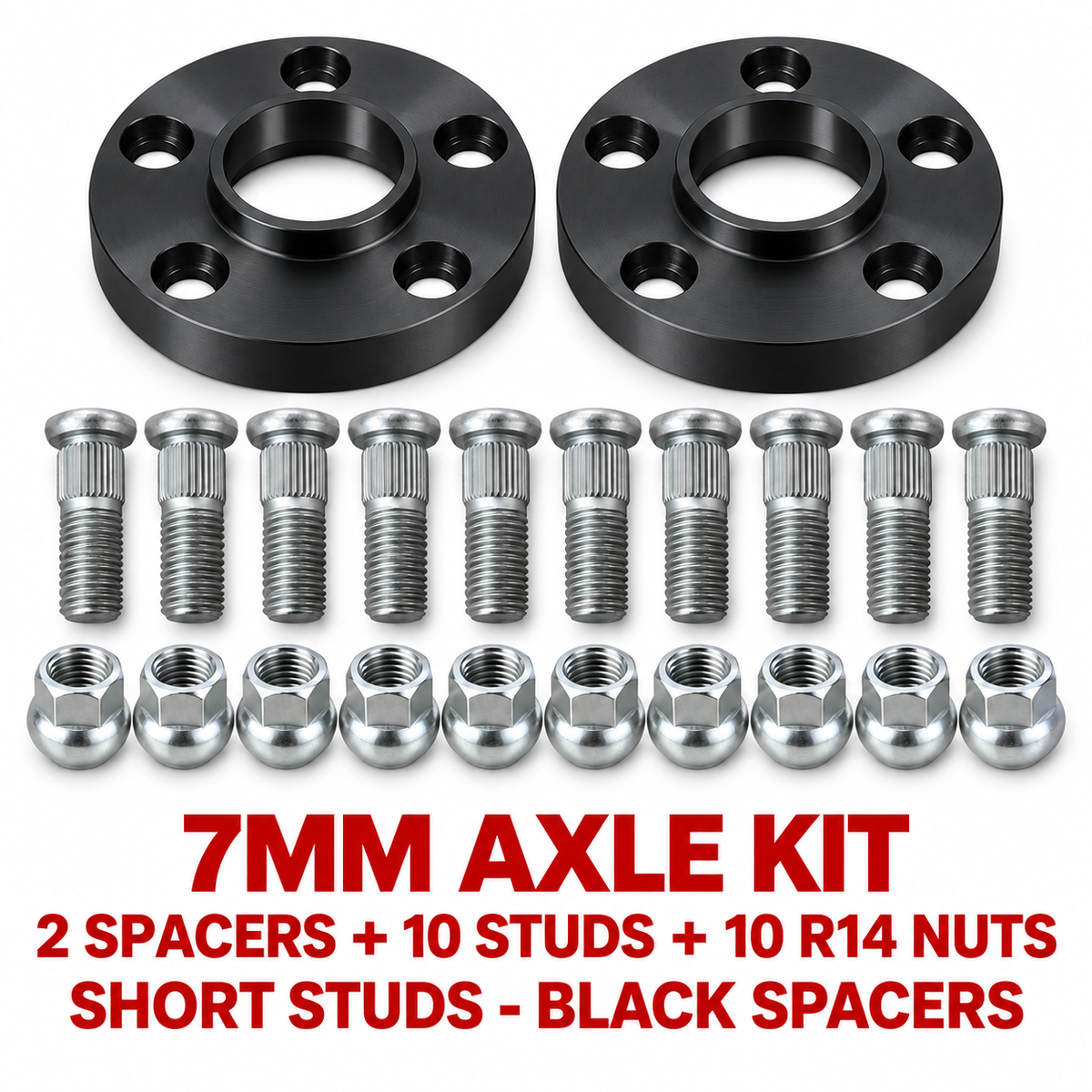PSR9Line 7mm Black Axle Kit