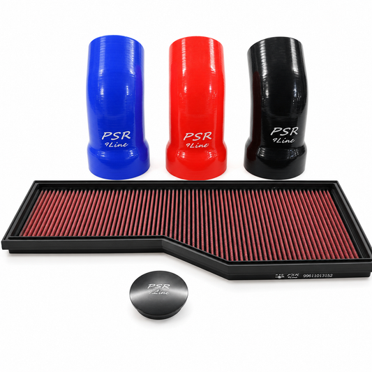 Porsche 996 & 997 Performance Induction Upgrade Air Filter and Resonator Delete Silicone Hose Kit