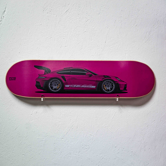 Porsche 911 GT3 RS Skate Deck Wall Art - Purple