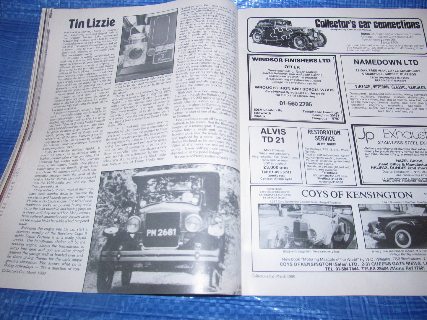 1980 MARCH COLLECTORS CAR MAGAZINE /  TRIUMPH NAPIER JOWETT #bk110