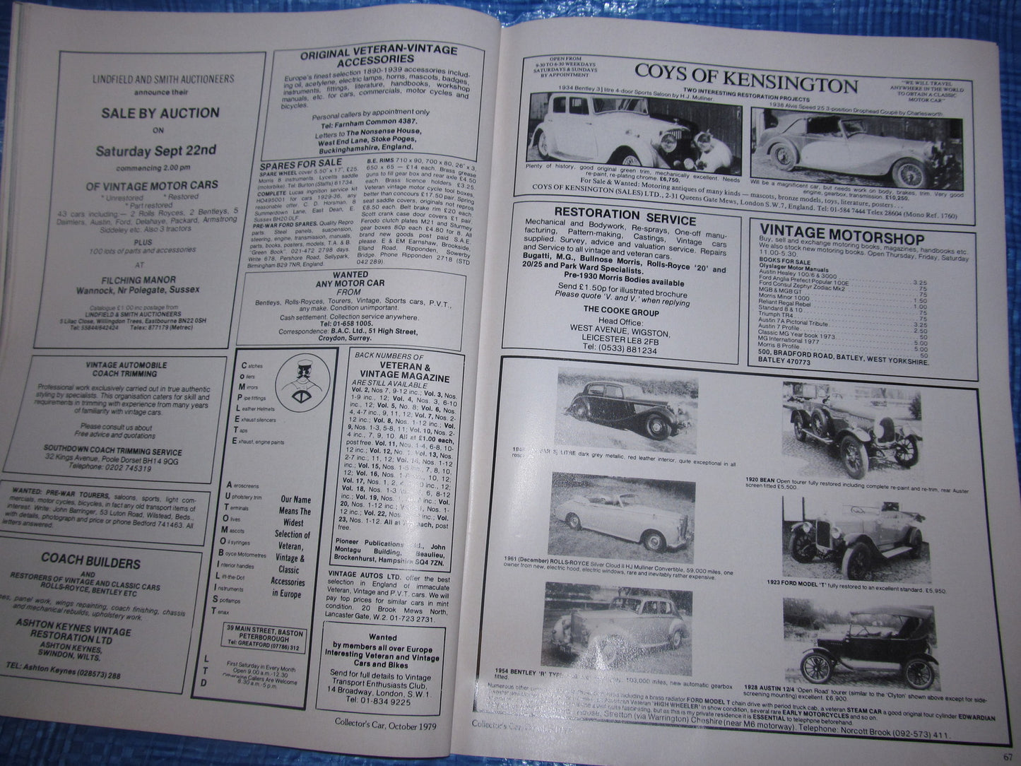 1979 OCTOBER COLLECTORS CAR MAGAZINE/JAGUAR BENTLEY #BK111