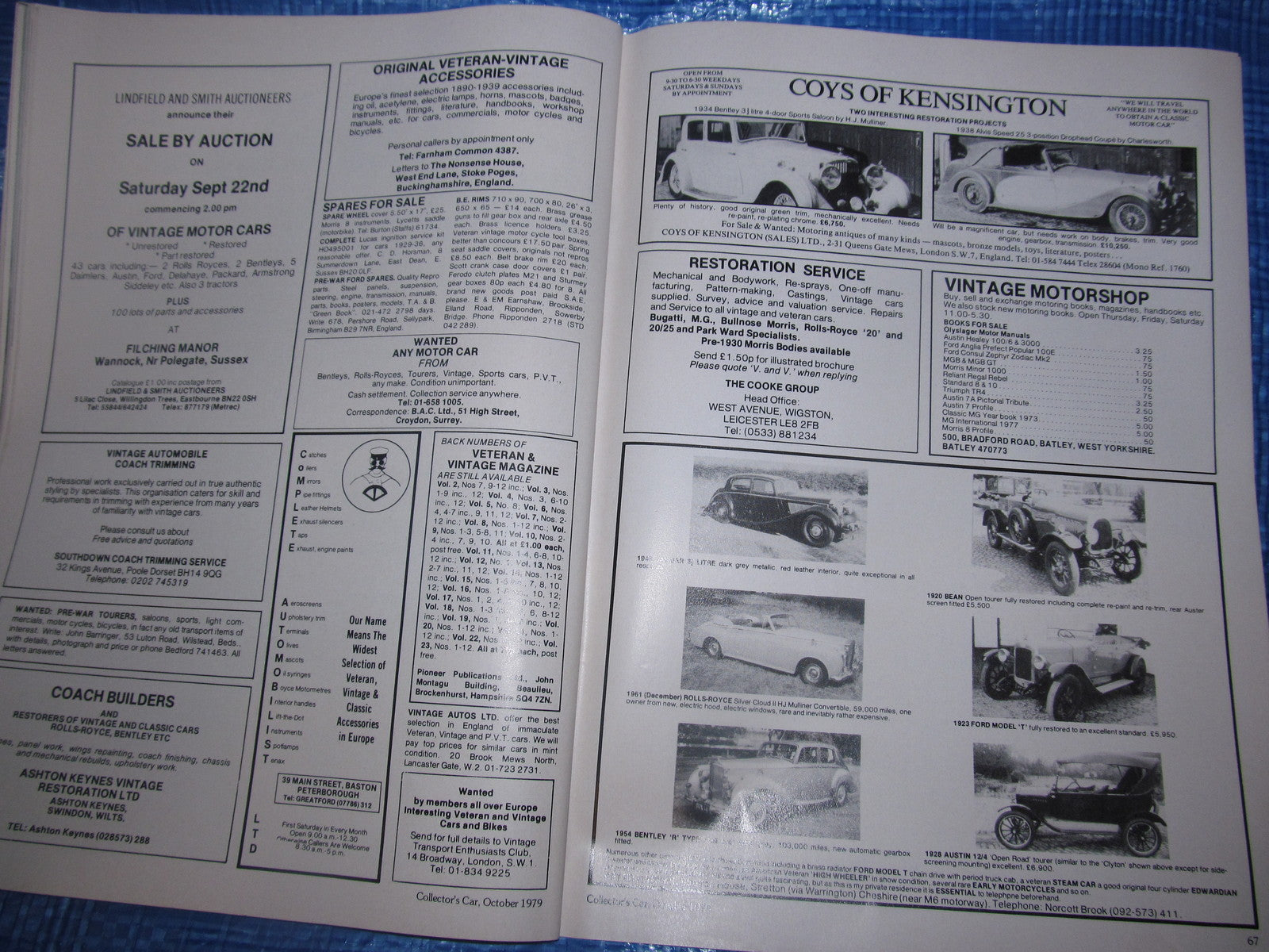 1979 OCTOBER COLLECTORS CAR MAGAZINE/JAGUAR BENTLEY #BK111