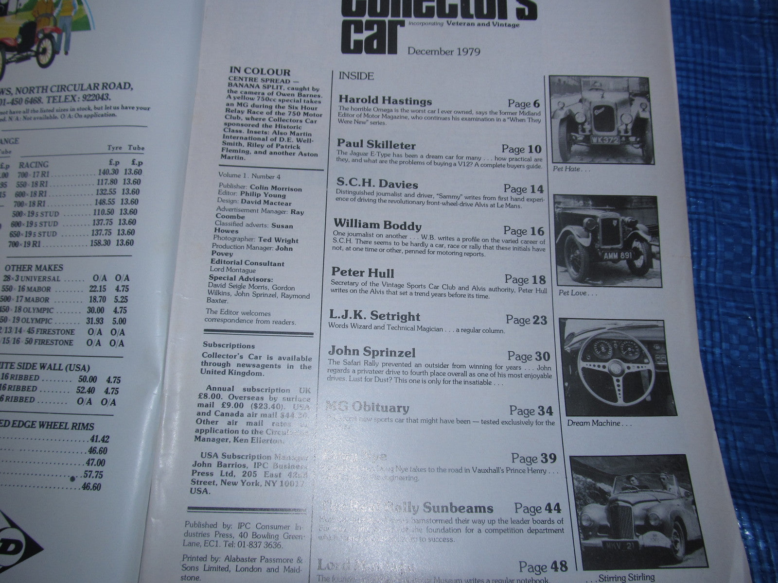 1979 DECEMBER COLLECTORS CAR MAGAZINE / E TYPE MG ALVIS #bk11