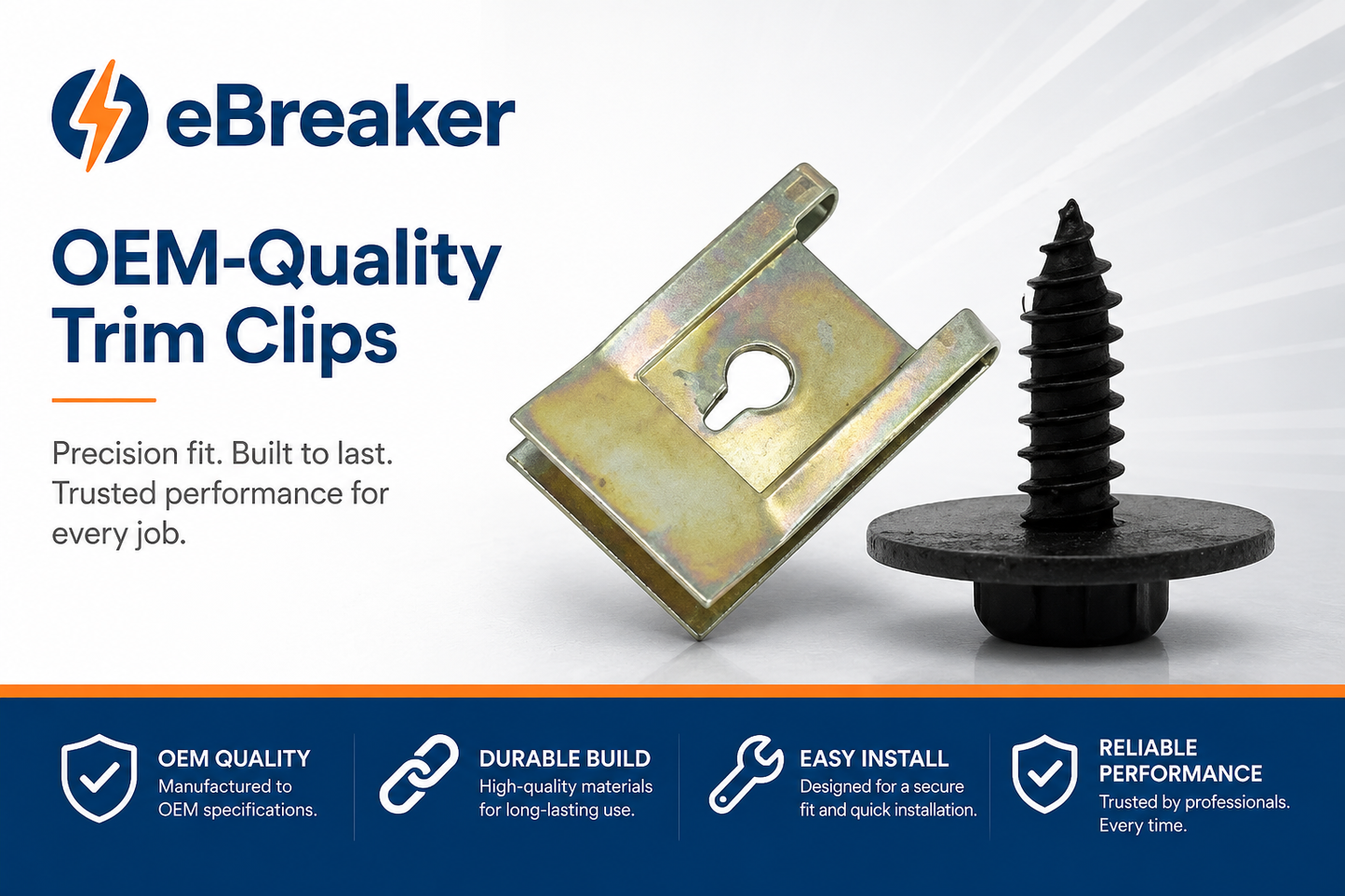 Black & Gold U-Clip Speed Fastener Screw Set - Undertray & Splashguard Kit