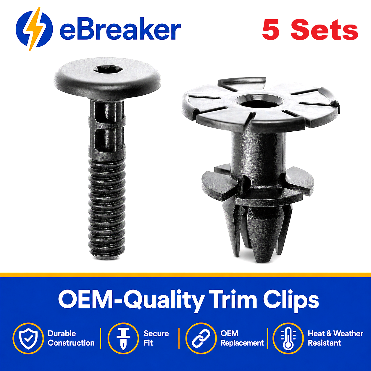 BMW Side Skirt Pin and Spacer Clip Set 07147122913 07147122912