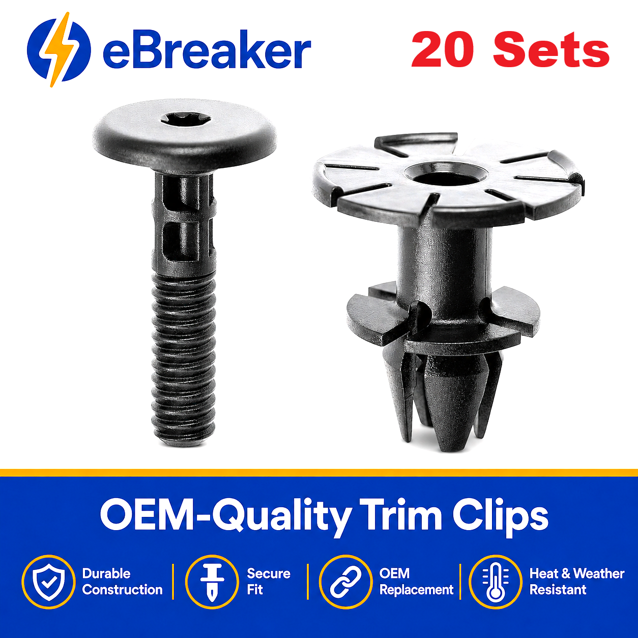 BMW Side Skirt Pin and Spacer Clip Set 07147122913 07147122912