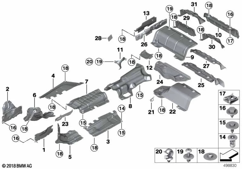 BMW & MINI Body Trim Expanding Screw Rivet - Panel Fastener 51481915964