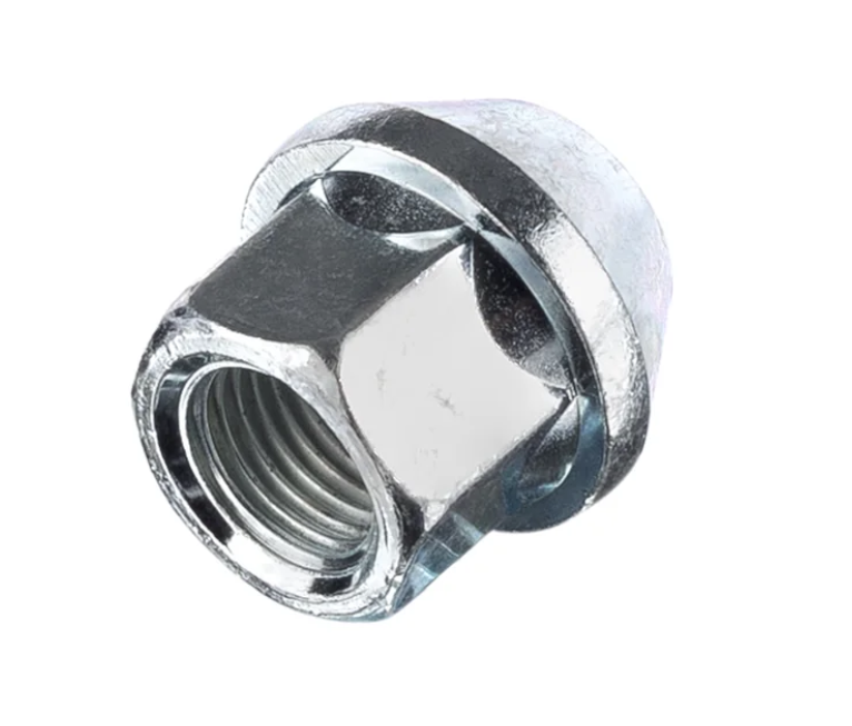 M12x1.25 galvanised open wheel nut second angle view