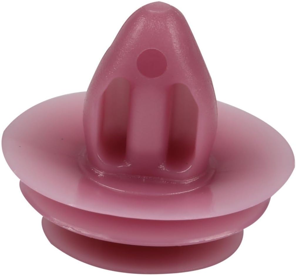 Pink Subaru door card clip stem detail
