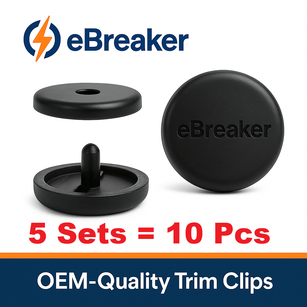 Universal Seat Belt Buckle Stopper Button - Black 5 Sets