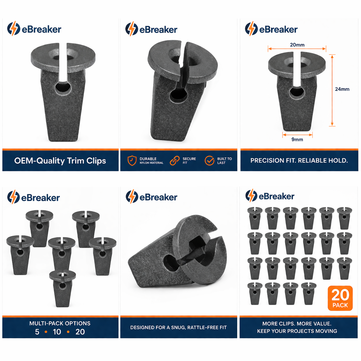 VAG Bodywork Expanding Screw Grommet - Trim Panel & Accessory Fixing Insert