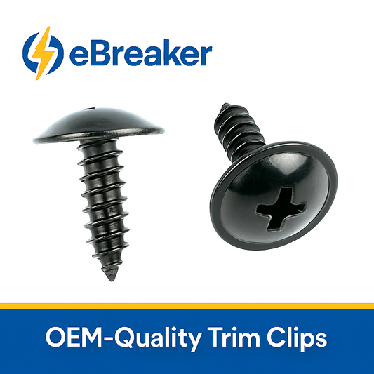 Automotive Vehicle Universal M5 Black Flange Head Self Tapping Trim Screw - Car Van Truck