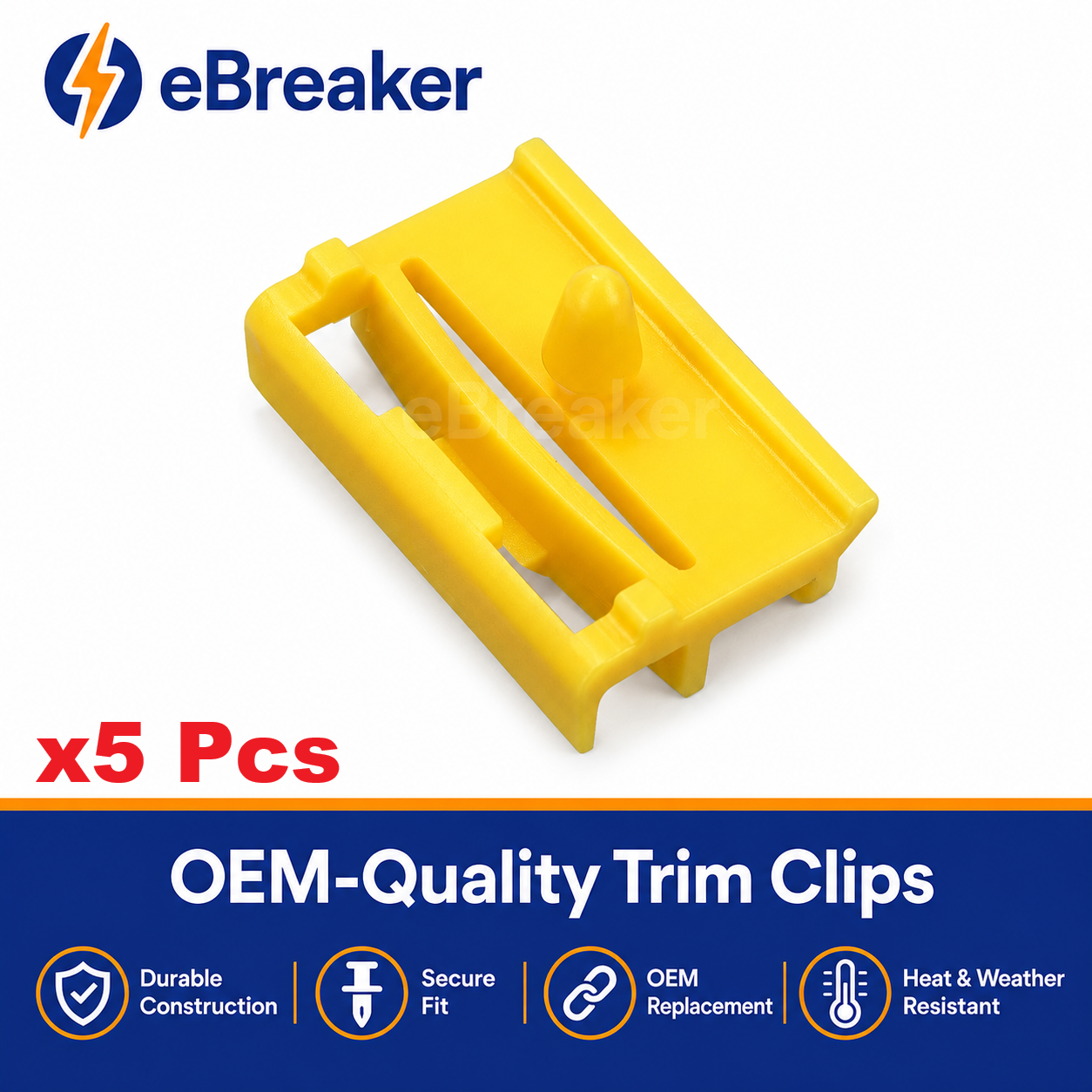 BMW 3 Series E90 E91 Yellow Side Skirt Clips - Rocker Moulding 51777166869