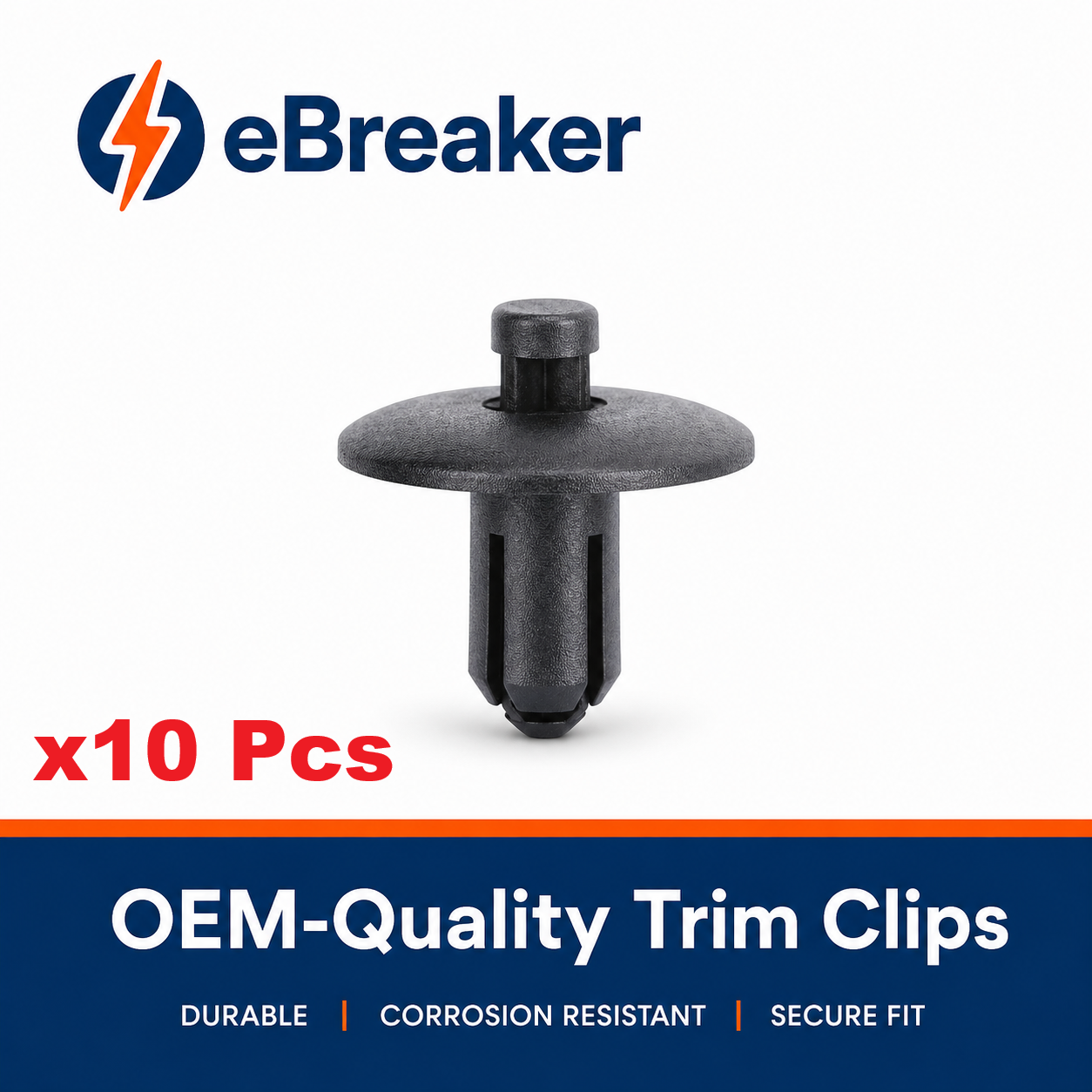 Audi Push Fit Rivet Trim Clip 6mm Black - 4D0807300