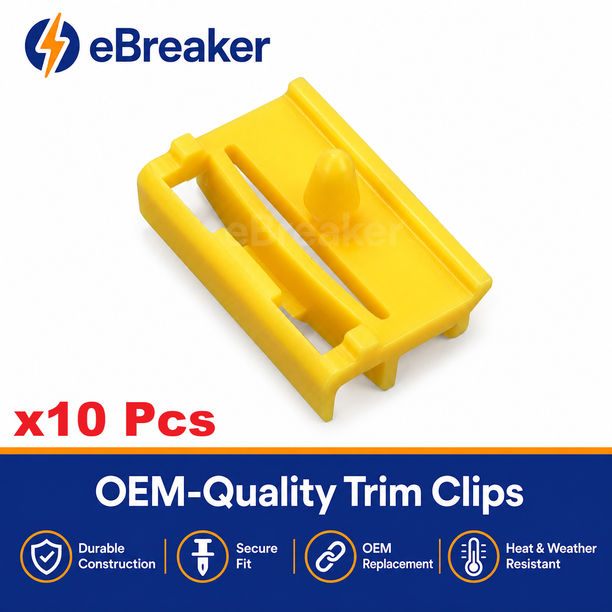 BMW 3 Series E90 E91 Yellow Side Skirt Clips - Rocker Moulding 51777166869